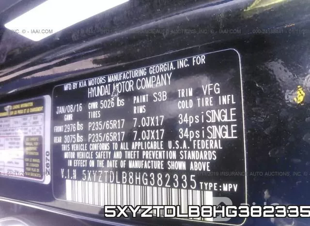 5XYZTDLB8HG382335 фото 10