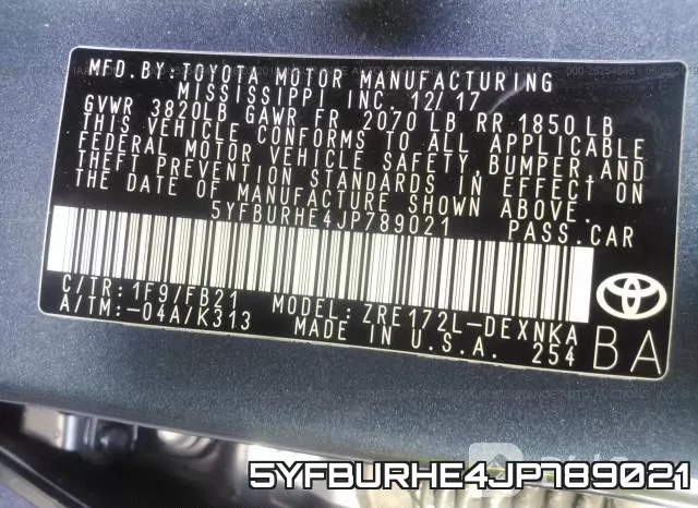 5YFBURHE4JP789021 фото 10