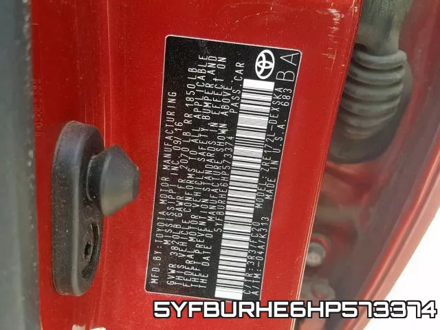 5YFBURHE6HP573374 фото 2