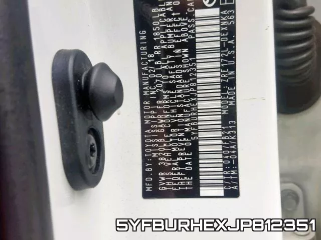 5YFBURHEXJP812351 фото 2