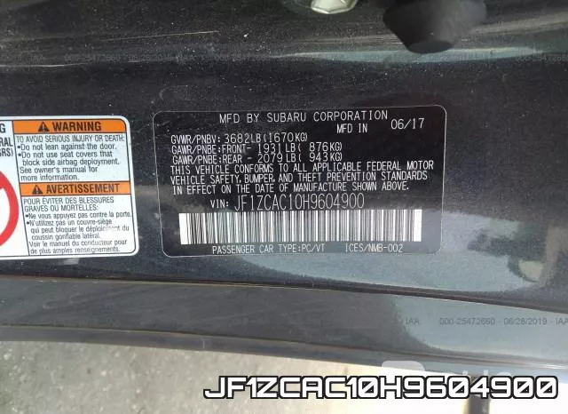 JF1ZCAC10H9604900 фото 10