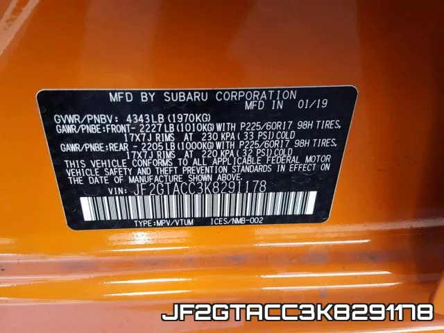 JF2GTACC3K8291178 фото 2
