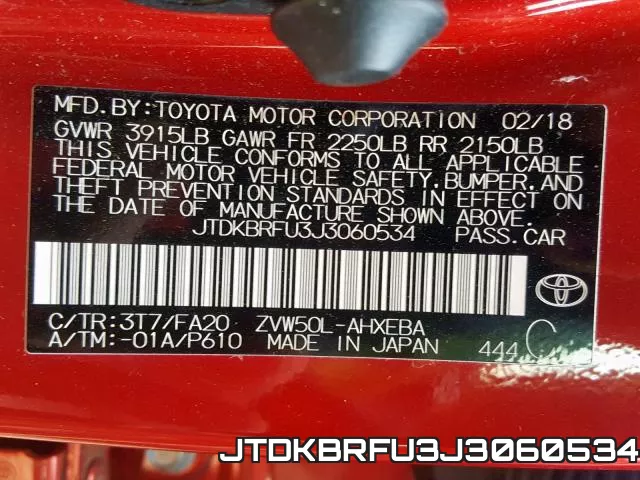 JTDKBRFU3J3060534 фото 2