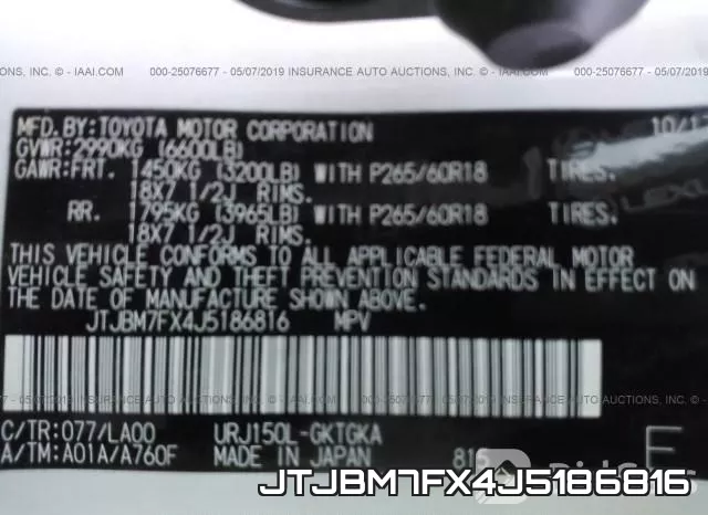 JTJBM7FX4J5186816 фото 9