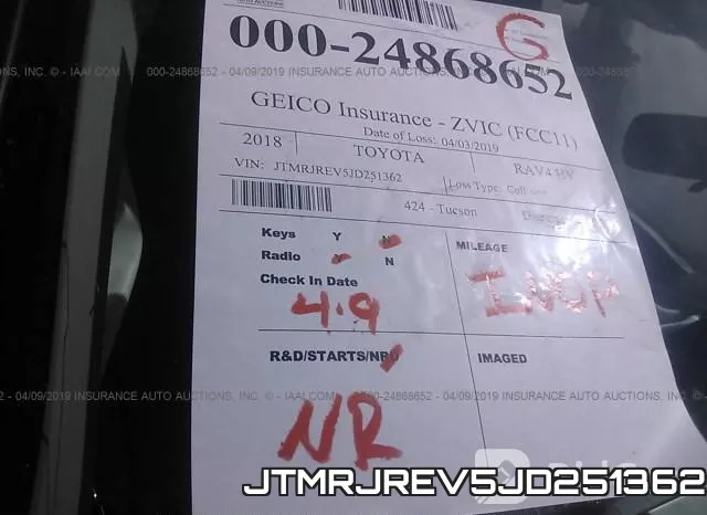 JTMRJREV5JD251362 фото 8