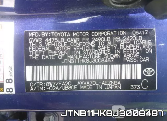 JTNB11HK8J3008487 фото 9