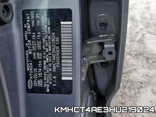 KMHCT4AE3HU219024 фото 2