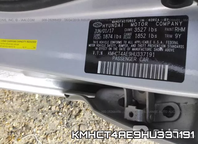 KMHCT4AE9HU337191 фото 9