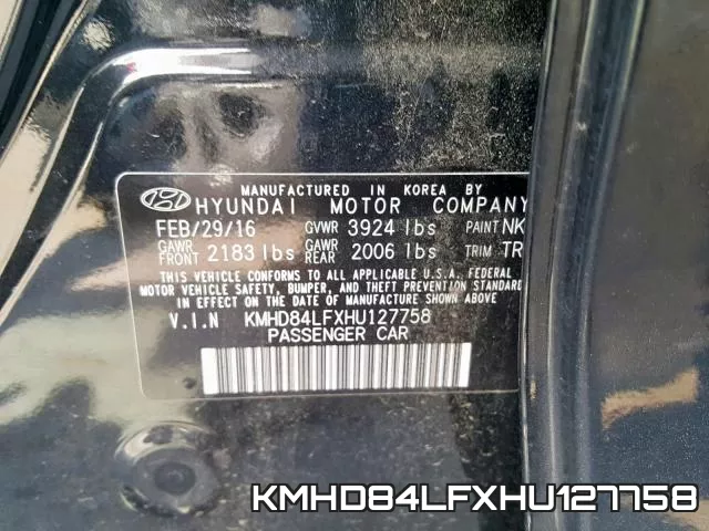 KMHD84LFXHU127758 фото 2