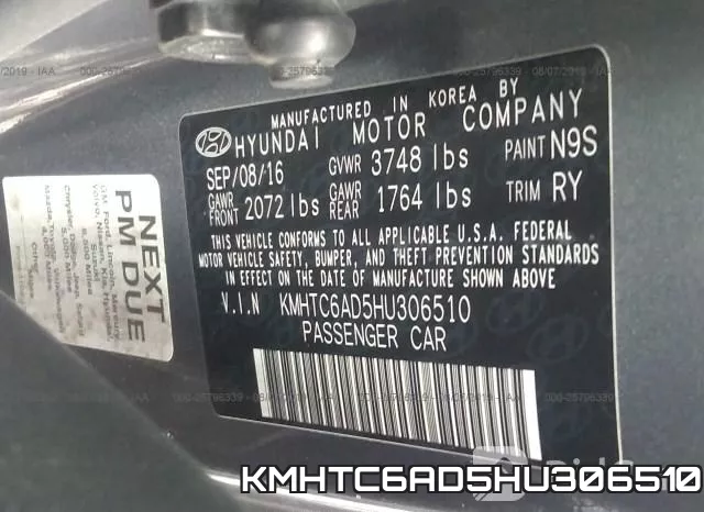 KMHTC6AD5HU306510 фото 10