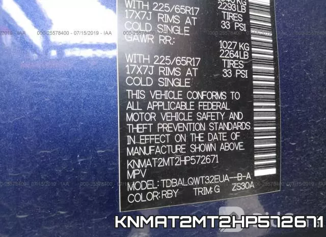 KNMAT2MT2HP572671 фото 10