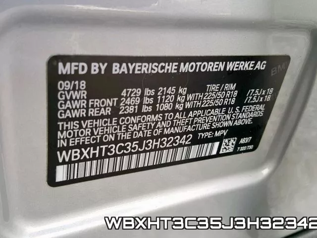 WBXHT3C35J3H32342 фото 2