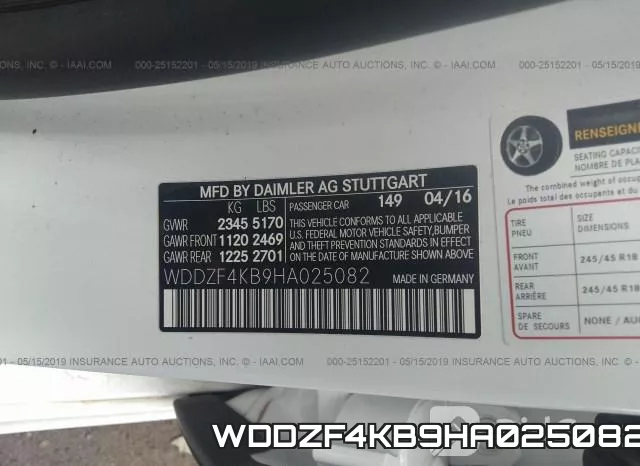 WDDZF4KB9HA025082 фото 10