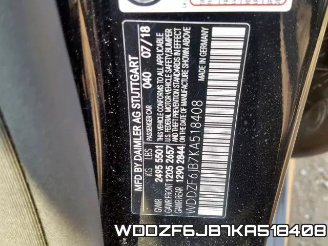 WDDZF6JB7KA518408 фото 2
