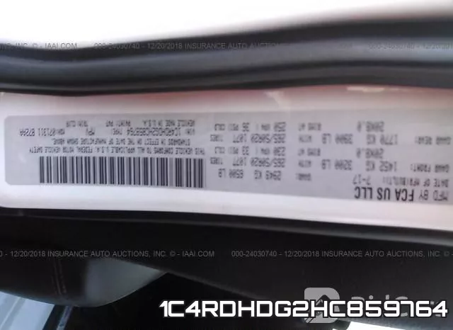 1C4RDHDG2HC859764 фото 10