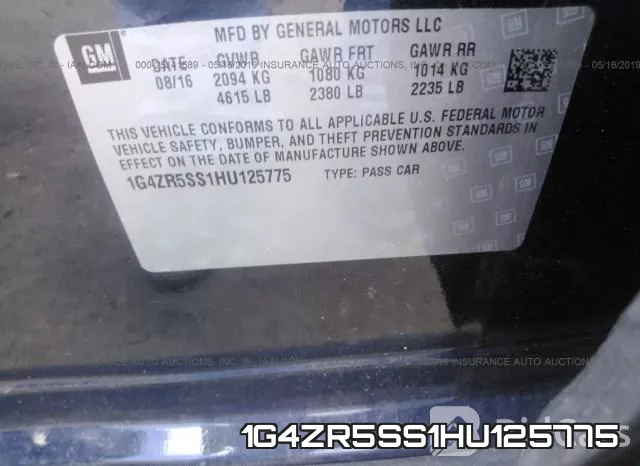 1G4ZR5SS1HU125775 фото 10