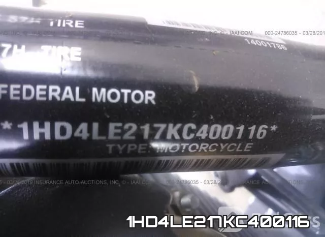 1HD4LE217KC400116 фото 2