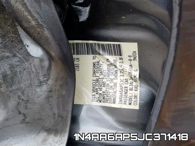 1N4AA6AP5JC371418 фото 2