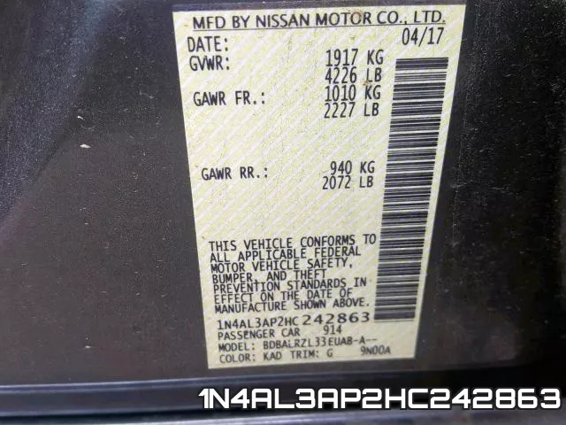 1N4AL3AP2HC242863 фото 2
