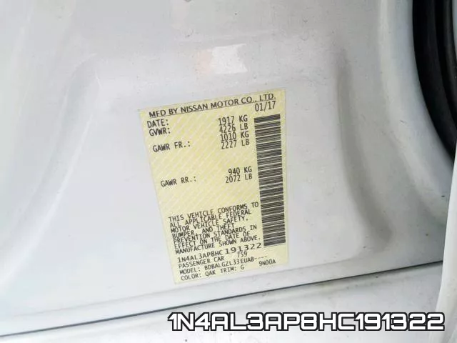 1N4AL3AP8HC191322 фото 2
