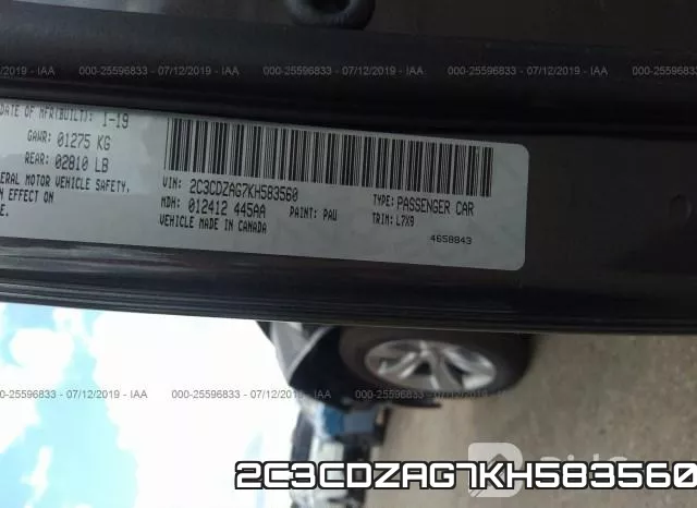 2C3CDZAG7KH583560 фото 10