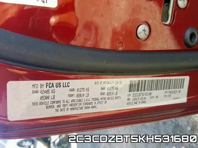 2C3CDZBT5KH531680 фото 2