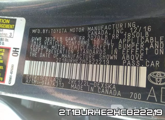 2T1BURHE2HC822219 фото 10