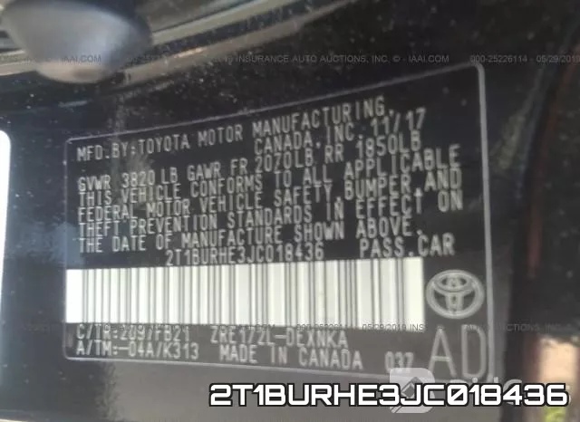 2T1BURHE3JC018436 фото 10