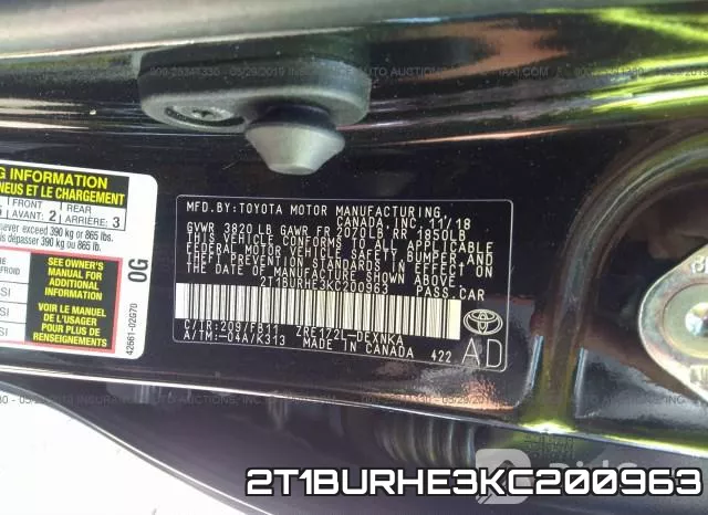 2T1BURHE3KC200963 фото 10