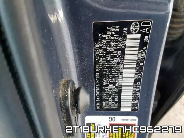 2T1BURHE7HC962279 фото 2