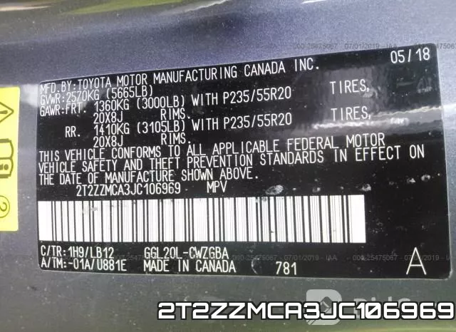 2T2ZZMCA3JC106969 фото 10