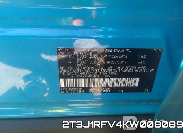 2T3J1RFV4KW008089 фото 10