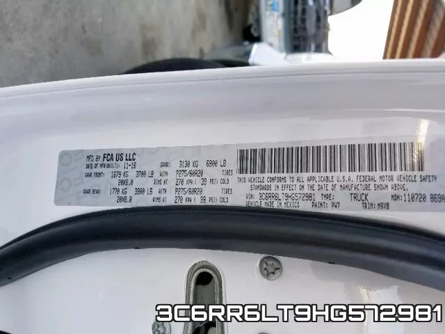 3C6RR6LT9HG572981 фото 2