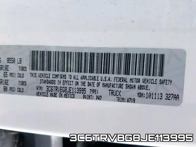 3C6TRVBG8JE113995 фото 2