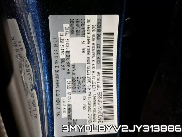3MYDLBYV2JY313886 фото 2