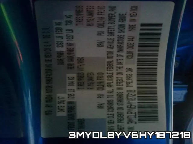 3MYDLBYV6HY187218 фото 2