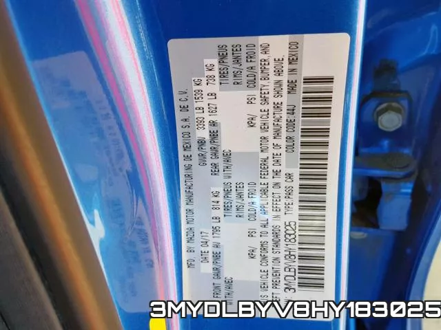 3MYDLBYV8HY183025 фото 2