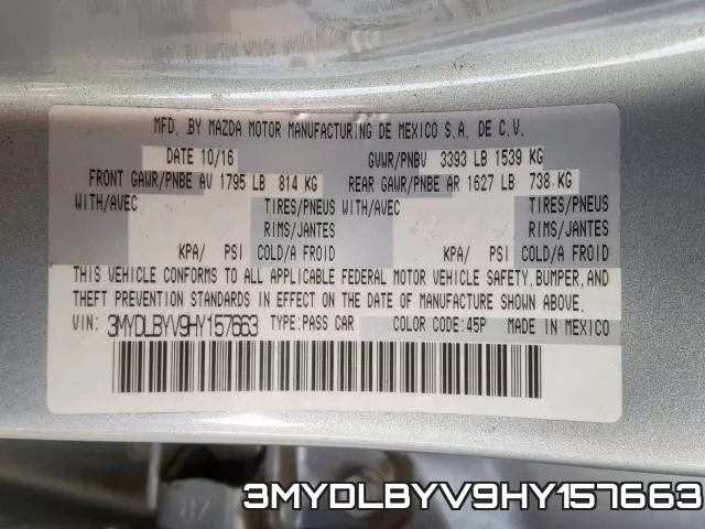 3MYDLBYV9HY157663 фото 2