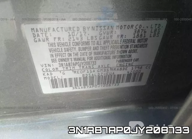 3N1AB7AP0JY208733 фото 10