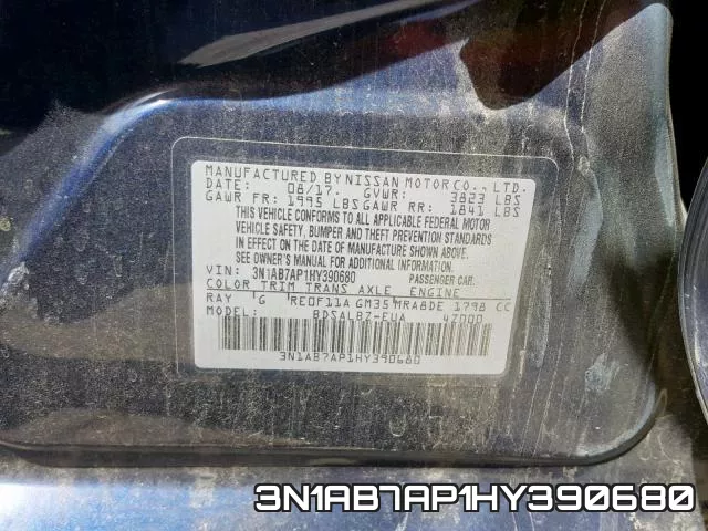 3N1AB7AP1HY390680 фото 2