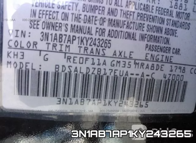 3N1AB7AP1KY243265 фото 10