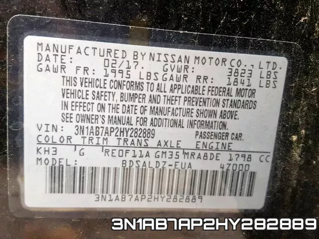 3N1AB7AP2HY282889 фото 2