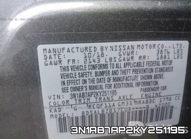3N1AB7AP2KY251195 фото 10