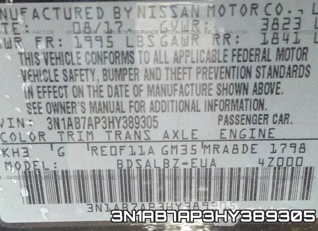 3N1AB7AP3HY389305 фото 9