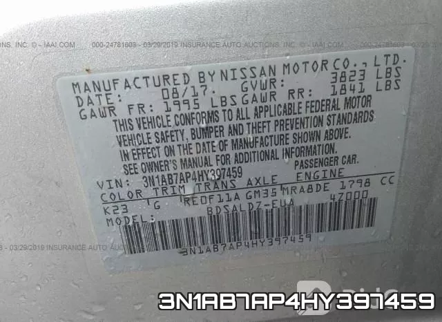3N1AB7AP4HY397459 фото 10