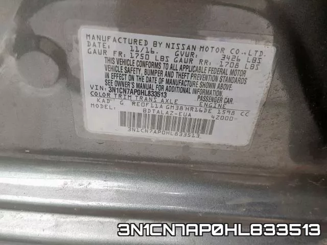 3N1CN7AP0HL833513 фото 2