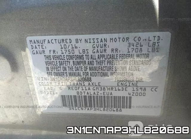 3N1CN7AP3HL820688 фото 10
