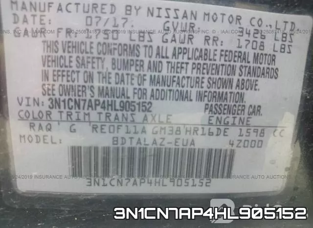 3N1CN7AP4HL905152 фото 9