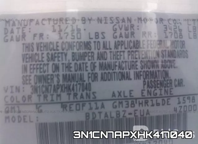 3N1CN7APXHK417040 фото 10