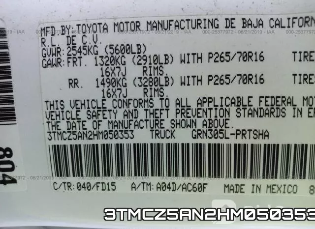 3TMCZ5AN2HM050353 фото 10